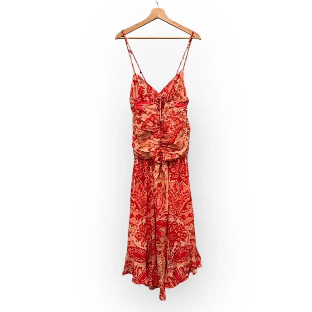 Farm Rio Red Jaipur Crossover Maxi Dress Size Small - Picture 7 of 15